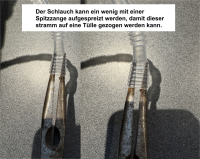 Extra langer knickresistenter Schlauch 140 cm mit Adapter